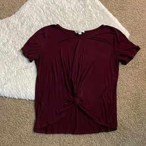 Amour Vert Maroon Kenya Dream Knit Top, Large